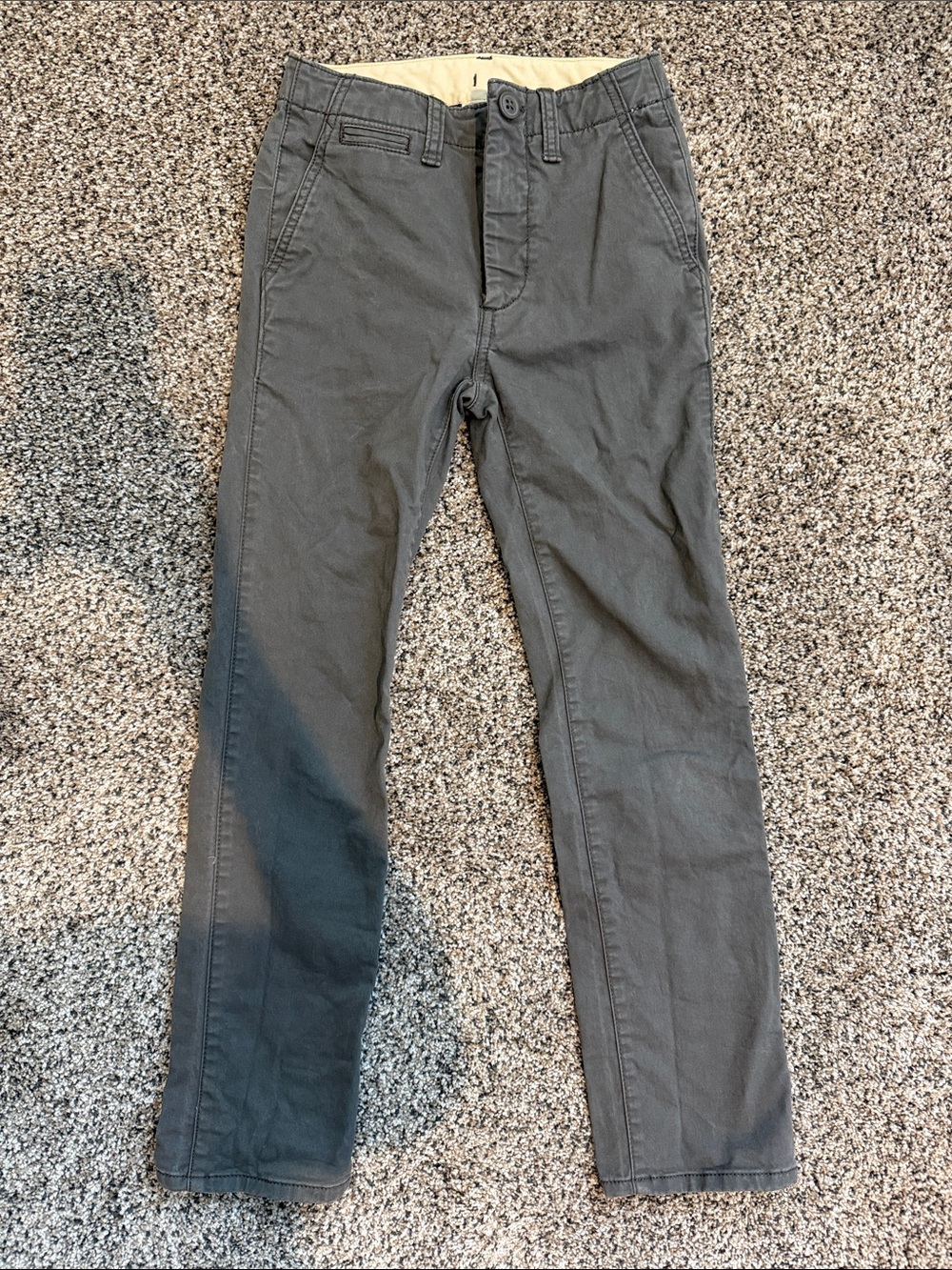 GAP Boys Charcoal Gray Straight Chino Pants